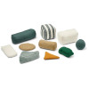 Набор сенсорных фигур Liewood Senzo Sensory Shapes Blue Multi Mix (10 шт.)